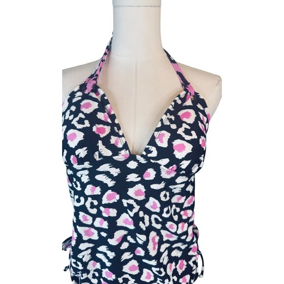 2/$30 NWT Salt & Cove Large Tankini Leopard Print Padded Bra Strappy Adjustable - Picture 4 of 14